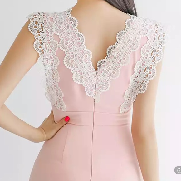 Ashley pink lace pencil dress - Picture 4 of 4